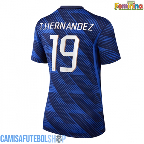 Camisa de time de futebol França Theo Hernandez #19 Replicas 1º Equipamento Feminina Mundo 2026 Manga Curta